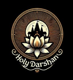Holy Darshan temple and lotus logo
